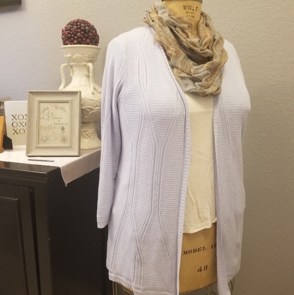 Calvin Klein Plus 0X Open-Front Cardigan